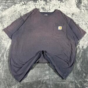 Y2K Carhartt Faded Black Pocket T-Shirt - size XL